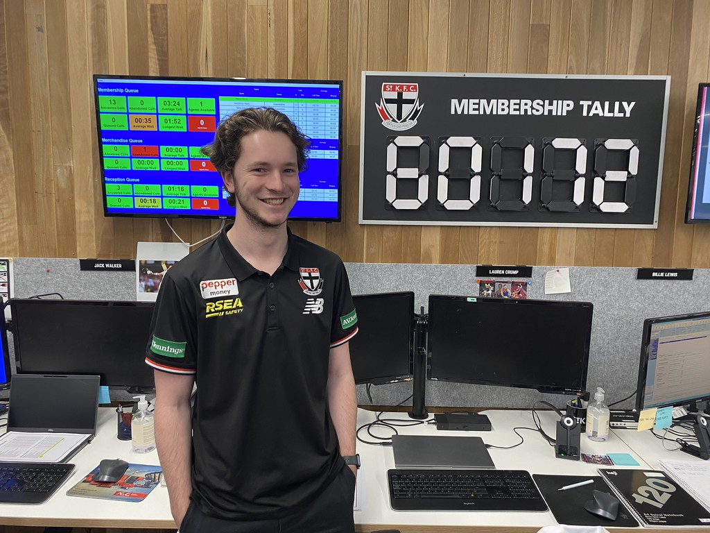 jack completing his traineeship wit the St Kilda Football Club
